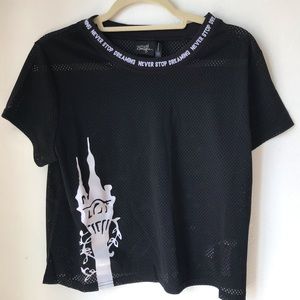 NWOT Disney Rapunzel Inspired Mesh Top
